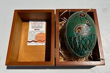 Wijikura Hand Painted Australian Emu Egg  Aboriginal Artist Signed Kira W/ Box picture