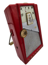 1958/59 Emerson 888 Explorer Radio Pocket Phonograph Corp. Red Rare Sold as is. picture