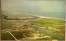 Freeport Texas Surfside Bridge Aerial View Vintage Photo Postcard c1970 picture