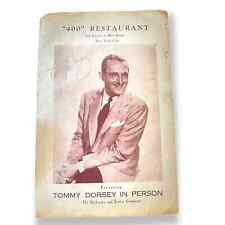 1940's Vintage Tommy Dorsey Signed Menu 400 Restaurant New York City Rare picture
