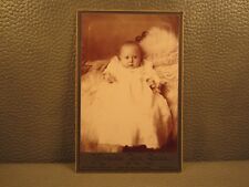 Victorian Antique Cabinet Card Photo of an Infant Child Baby New Born picture