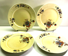 Lot of 4 Antique H.R Wyllie ( Old Spanish Pattern ) YELLOW  Plates USA picture
