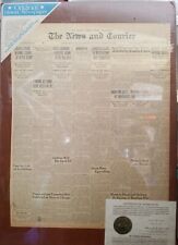 Original Antique Historic Newspaper The News And Conrier 1932  with Certificate  picture
