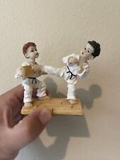 Two Kids Playing Korean Taekwondo 격파(Breaking) Figurine picture