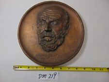 Vintage Wall Plaque Hippocrates Cast Bronze by Johnson & Johnson J&J Advertising picture