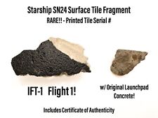 SpaceX Starship SN24 S24 Heat Shield Tile w/ RARE Serial # & Launchpad - 2pc Set picture