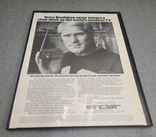 1978 Sinclair Microvision Portable TV Print Ad Terry Bradshaw Framed 8.5x11  picture