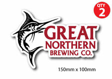 2 X Great Northern Brewing Co BEER  Stickers 4x4 Mancave BBQ BOAT CAR Trailer  picture