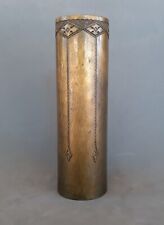 Roycroft antique Hammered Bronze Dogwood Vase, very rare, 10 inches picture