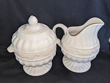 Lenox Butlers Panty Large Ivory Sugar & Creamer Set with Lid New w/out box picture