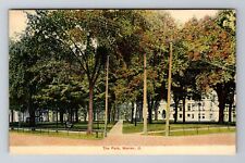 Warren OH-Ohio, the Park, Antique Vintage Souvenir Postcard picture