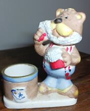 Vintage 1979 Jasco Little Luvkin Critter Bear Dad Shaving Bubbles Candle Holder picture