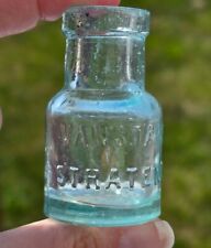 Antique Bottle Aqua Van Stans Stratena Cement Glue 1870's Blue Teal Glass picture