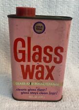 Vintage GOLD SEAL Glass Wax GLASS AND METAL CLEANER 1969 Metal Advertising Can picture