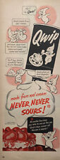 Vintage 1954 Qwip Print Ad: Made From Real Cream, Never Sours / Jantzen Clothes picture