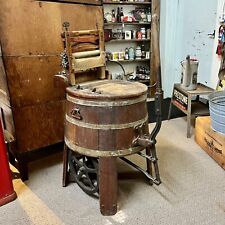Antique Wooden Barrel Washer Washing Machine w/ Ringer picture