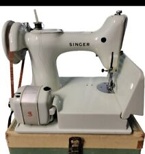 Singer White Featherweight 221K Sewing Machine Accessories Original Receipt Nice picture