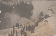 People at Snow Slide Scene,Near Elko British Columbia RPPC Postcard,1910 picture