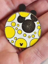 DISNEY 2010 ROUND YELLOW & WHITE WITH MICKEY EARS HIDDEN MICKEY 4 OF 5 PIN picture