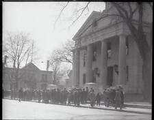 Dedham Massachusetts People waiting outside of a courthouse in - 1927 Old Photo picture