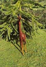 African Hand Carved Wooden Giraffe (4ft) picture