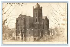 c1910's Christian Church Tipton Indiana IN RPPC Photo Unposted Antique Postcard picture