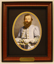Gen. JEB Stuart Civil War Generals framed photo with plaque hand colored picture