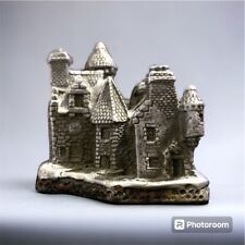 Vintage Fine Pewter Castle Figurine 2”x 2”x 2” 220 Grams picture