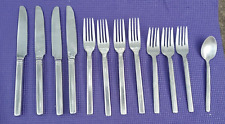 12-Cuisinart Seminary 18/10 Stainless Flatware DINNER FORKS SALAD FORKS KNIVES picture
