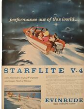 1958 Vintage Evinrude 50hp Starflite Outboard Motor V-4 Engine  picture