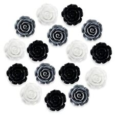 15 pcs - Cute Flower Fridge Magnets, Black Rose Fridge 15 Pcs - Rose - Black picture