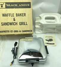 Vintage NOS Black Angus Waffle Baker & Sandwich Grill 950 In Original Box NICE picture