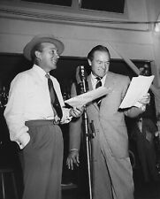 BOB HOPE & BING CROSBY IN 1945 RADIO BROADCAST -  8X10 PUBLICITY PHOTO (EP-712) picture