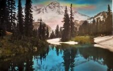 Unsigned (Pos. Edson) Hand Tinted Photo of Mt. Rainier from Mirror Lake c. 1925) picture
