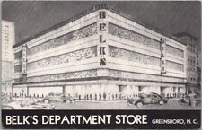GREENSBORO, North Carolina Postcard BELK'S DEPARTMENT STORE Artist's View c1940s picture