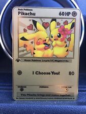 Pikachu - Gold Steel Pokemon Card -  60HP - English - I Choose You - Or Gift - 2 picture