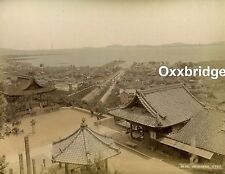 OTSU SHIGA JAPAN PHOTO 1880 Albumen MEJI MIIDERA TEMPLE Mount Hie BIWA LAKE picture