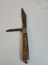 Vintage Knife IMPERIAL Pocket Knife Bone Handle Folding Blade Hunting USA RARE picture