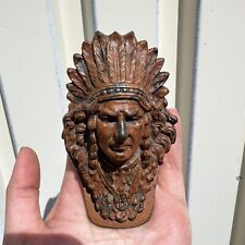 VINTAGE Judd Cast Iron Native American Indian Chief Paper Weight Clip 5251 picture