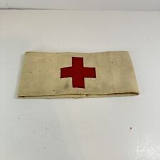 Vtg 50s Wool Red Cross Arm Band Hand Embroidered Klikit Buttons picture