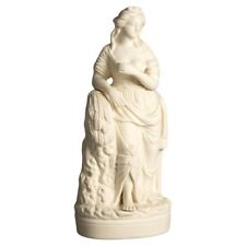 Antique Neoclassical Bisque Porcelain Figure of a Classical Woman & Grain C1850 picture