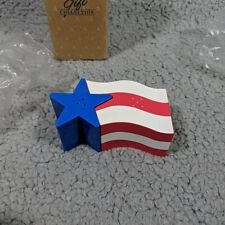 NEW Avon Star Spangled Banner Serveware Salt Pepper Shakers 4th July MemorialDay picture