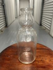 Forest Dairy Cream Top Quart Clear Glass Embossed Milk Bottle picture