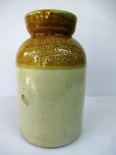 Vintage Stoneware Salt Jar Impressed J.T.Morton Merchants London Powell Bristo