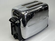 Swank Vintage 1950's Retro Chrome & Black Toaster Arvin MCM picture