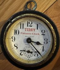 Vintage And Rare Tidey Furnace Clock Over 100 Years Old Great Running Condition picture