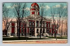 Goshen IN-Indiana, Elkhart County Court House, Antique Vintage Postcard picture