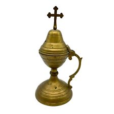 Vintage Orthodox Brass Incense Burner Made In Lebanon picture