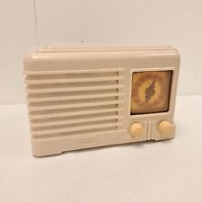 Vintage FADA Tube Radio Model 740 White Plaskon Case Works ( Video ) picture