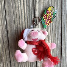 Vintage Crazy Pig Pink Keychain Christmas Santa Makes Sound Laugh 2005 JFL picture